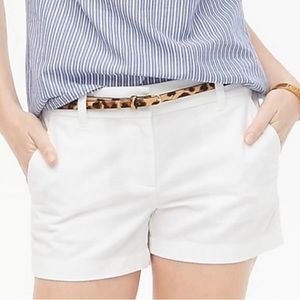 J. By J. CREW Classic White Chino Shorts
